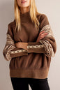 Multi-colored Half-turtleneck Fashion Pullover Cross-border European And American Women's Clothing