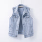 New Loose-fitting Waistcoat Denim Coat Women's Sleeveless Waistcoat Top