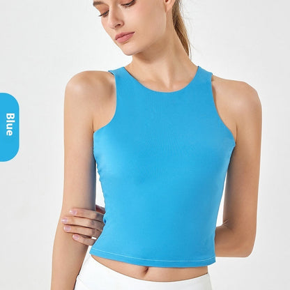 Double-layer Round Neck Sleeveless Cloud Soft Vest