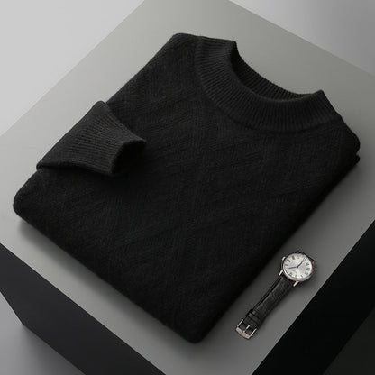 Woolen Sweater Men's Half Turtleneck Thickened Sweater Casual