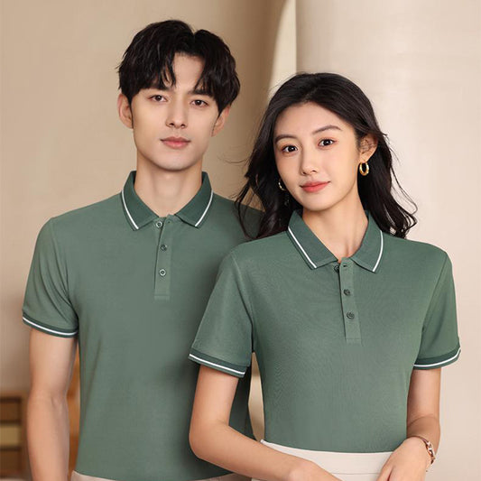 Polo Shirt Short Sleeve Lapel Printing Overalls