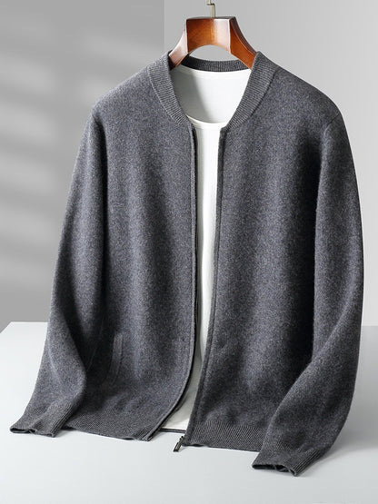 Round Neck Top Men's Cardigan Coat