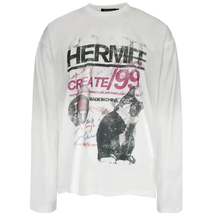 Spring And Autumn Pure Cotton Men And Women Loose Casual Top Long Sleeve