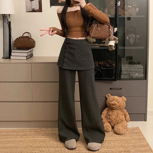 Korean-style Women's New Chic Versatile Loose Straight Pants