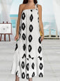 Women's Dress One-shoulder Lace-up Beach