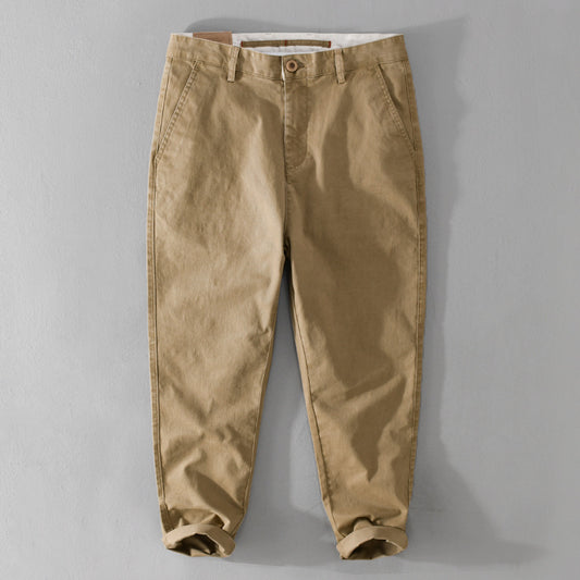 Versatile And Comfortable Cotton Business-casual Pants For Young Men