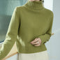 Women's High-neck Loose Slim-fit Lapel Wool Sweater Base Layer
