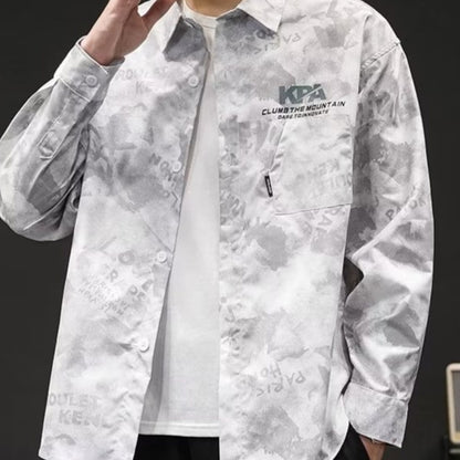 Japanese-style Retro Camouflage Shirt Men