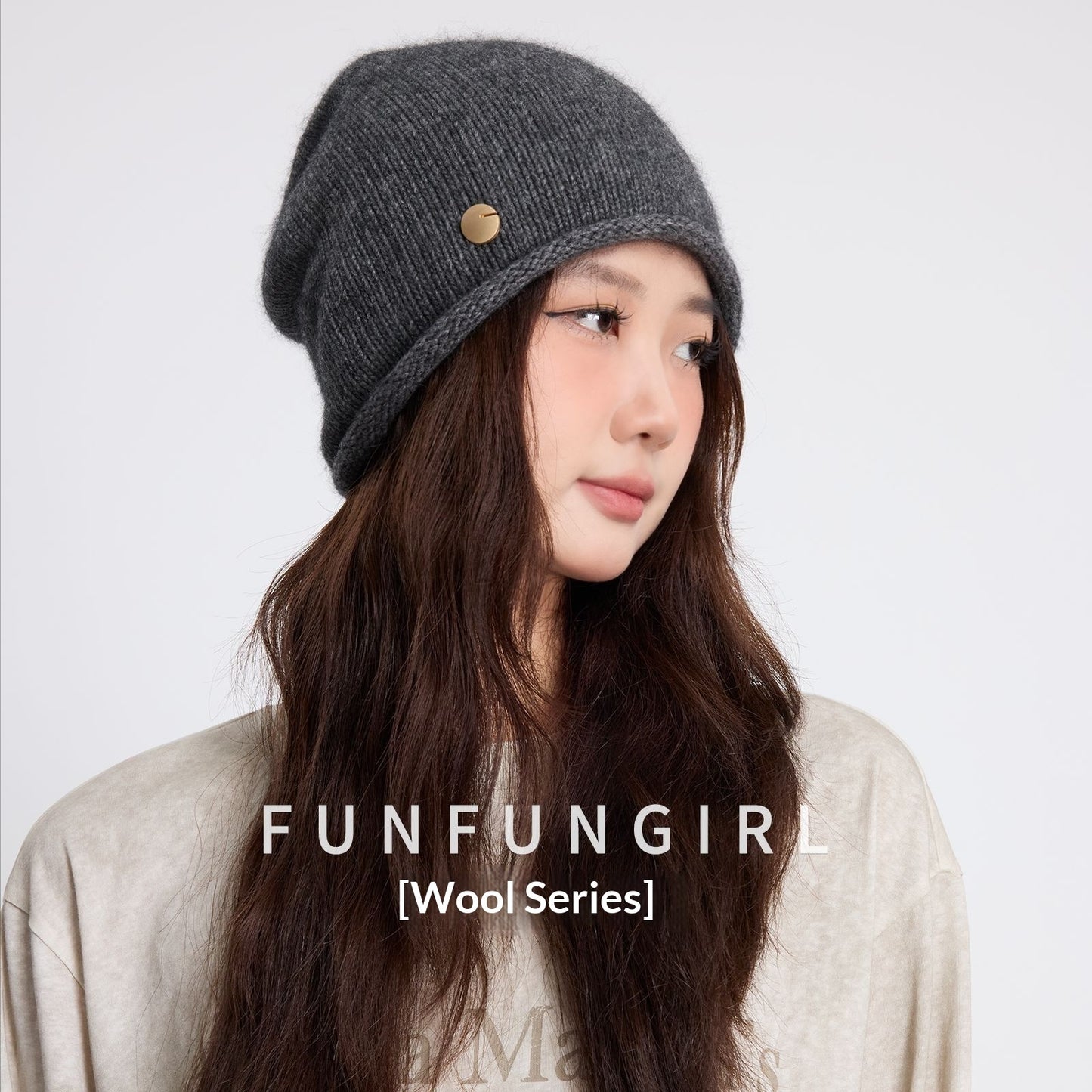 Women's Fashion Wool Knitted Warm Ear Protection Yarn Hat