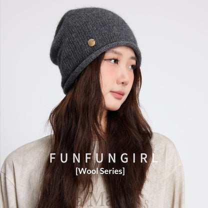 Women's Fashion Wool Knitted Warm Ear Protection Yarn Hat