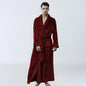 Men's Winter Coral Fleece Nightgown Homewear Thickened Pajamas