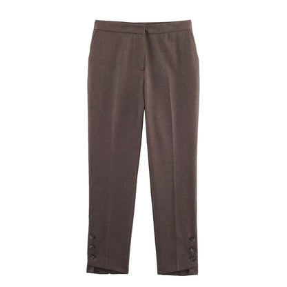 Fashion Back Button Suit Jacket Pants