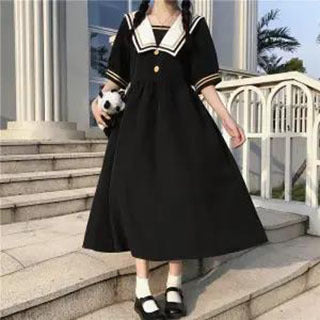 Girls' Korean-style Slimming Mid-length A- Line Skirt