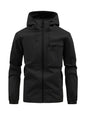 Men's Fashion Casual Hooded Solid Color Multi-pocket Work Pants Outdoor Coat