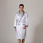 Men's Summer Silk Bathrobe Nightgown