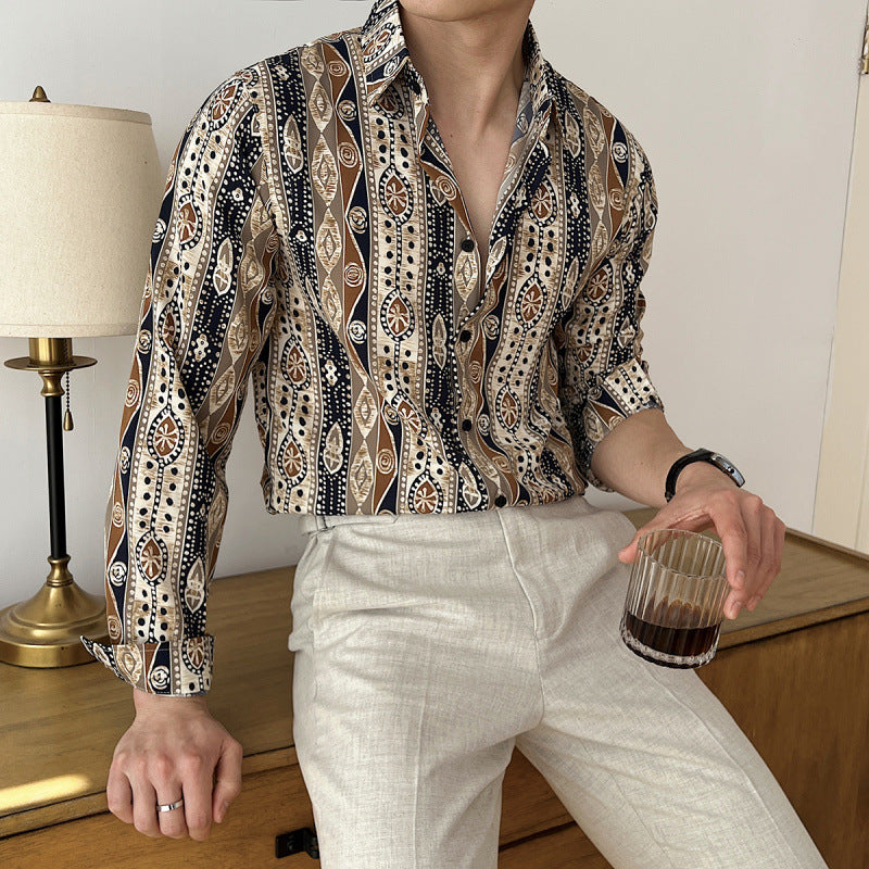 Floral Niche Thin Trendy High Sense Loose Short Sleeve Shirt