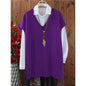 All-matching Loose V-neck Plus Size Sweater Vest