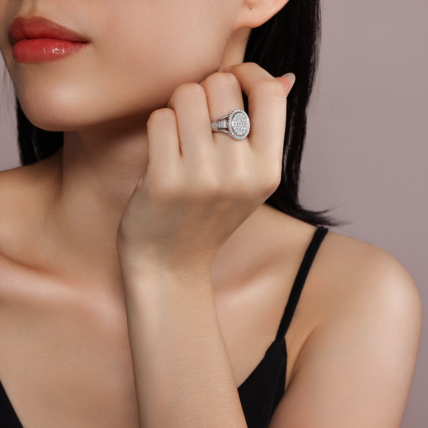 Starlight - Men's Ring, Diamond Ring And Wedding Ring Set With Top-quality Moissanite S925 Silver And Platinum-plated. The Ring Can Be Inspected With A Diamond Pen