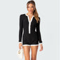 Hip Raise Slim Fit Sexy Women's Long-sleeved Jumpsuit