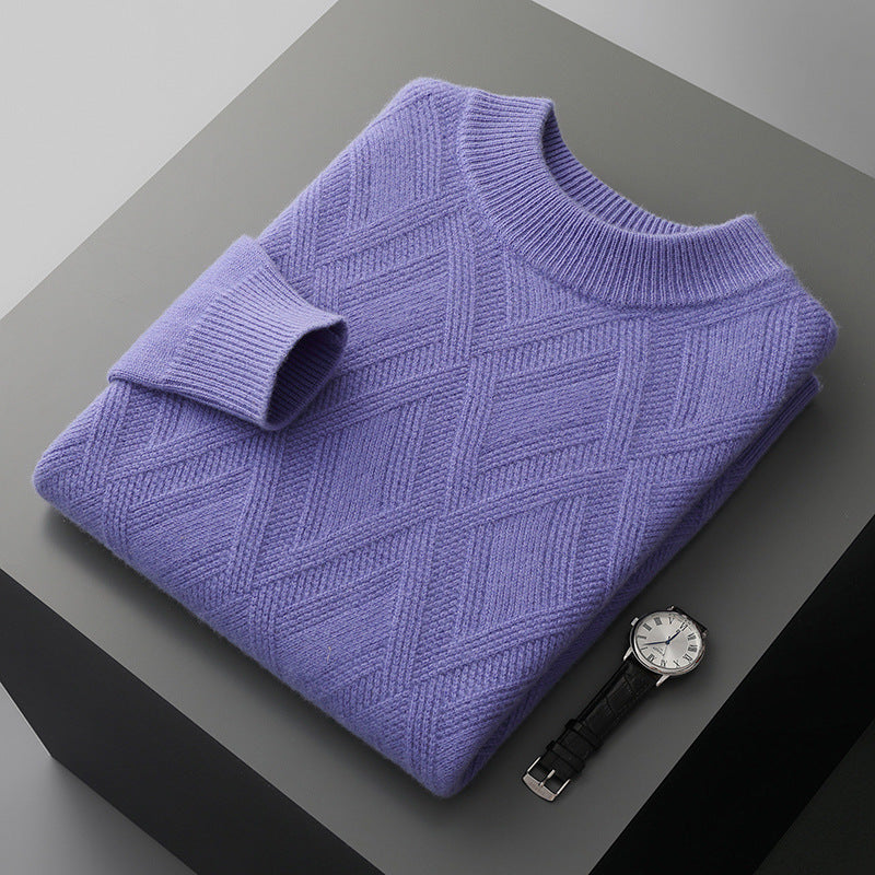 Woolen Sweater Men's Half Turtleneck Thickened Sweater Casual