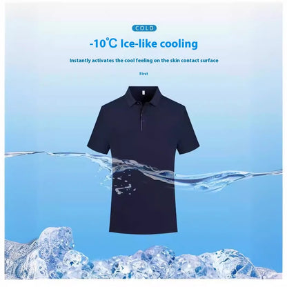High-end Ice Silk Cool Breathable Light Luxury Temperament Polo Shirt