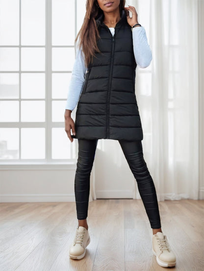 Women'S Elegant Hooded Puffer Vest