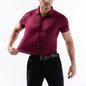 Four-side High Elastic Shirt Men's Short Sleeve Non-ironing Anti-wrinkle