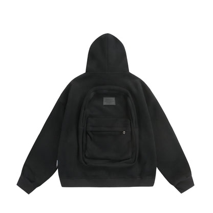 Solid Color Back Small Bag Design Cardigan Coat Outerwear