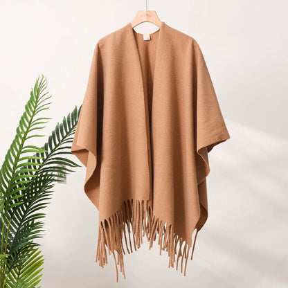Fashion Retro High-end Travel Warm Outerwear Cloak Cape