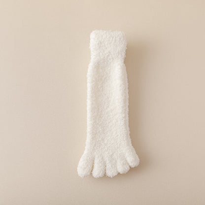 Women's Fleece-lined Thickened Home Sleeping Floor Toe Socks