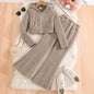 Autumn And Winter New Knit Ribbed Long-sleeve Hooded Zip-up Sweater