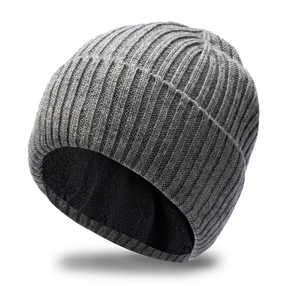 Fleece-lined Thickened Warm Winter Men's Knitted Hat