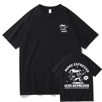 More Espresso Less Depression T-shirt Ancient Pattern Men And Women