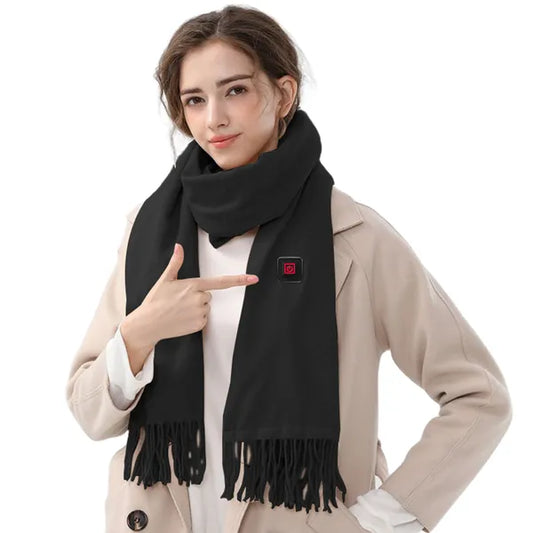 Electric Heated Winter Scarf USB Heating Neck Wrap Unisex Heated Neck Shawl Soft Warm Scarves 3 Heating Modes For Outdoor Cycling Skiing Skating