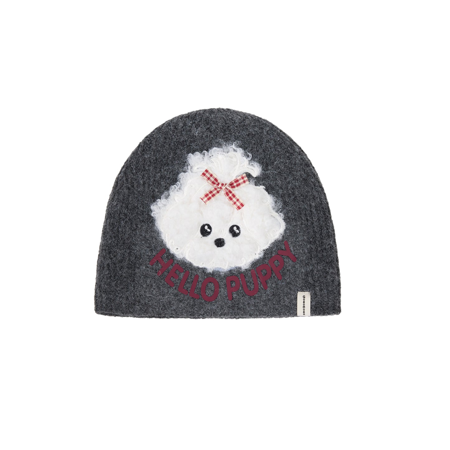Cute Plush Puppy Knitted Women's Warm Wool Hat
