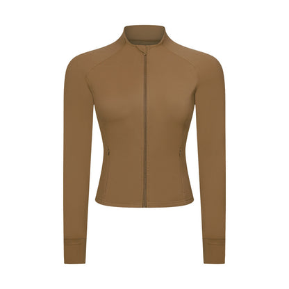 Slim-fit Yoga Wear Long Sleeve Tup Cardigan