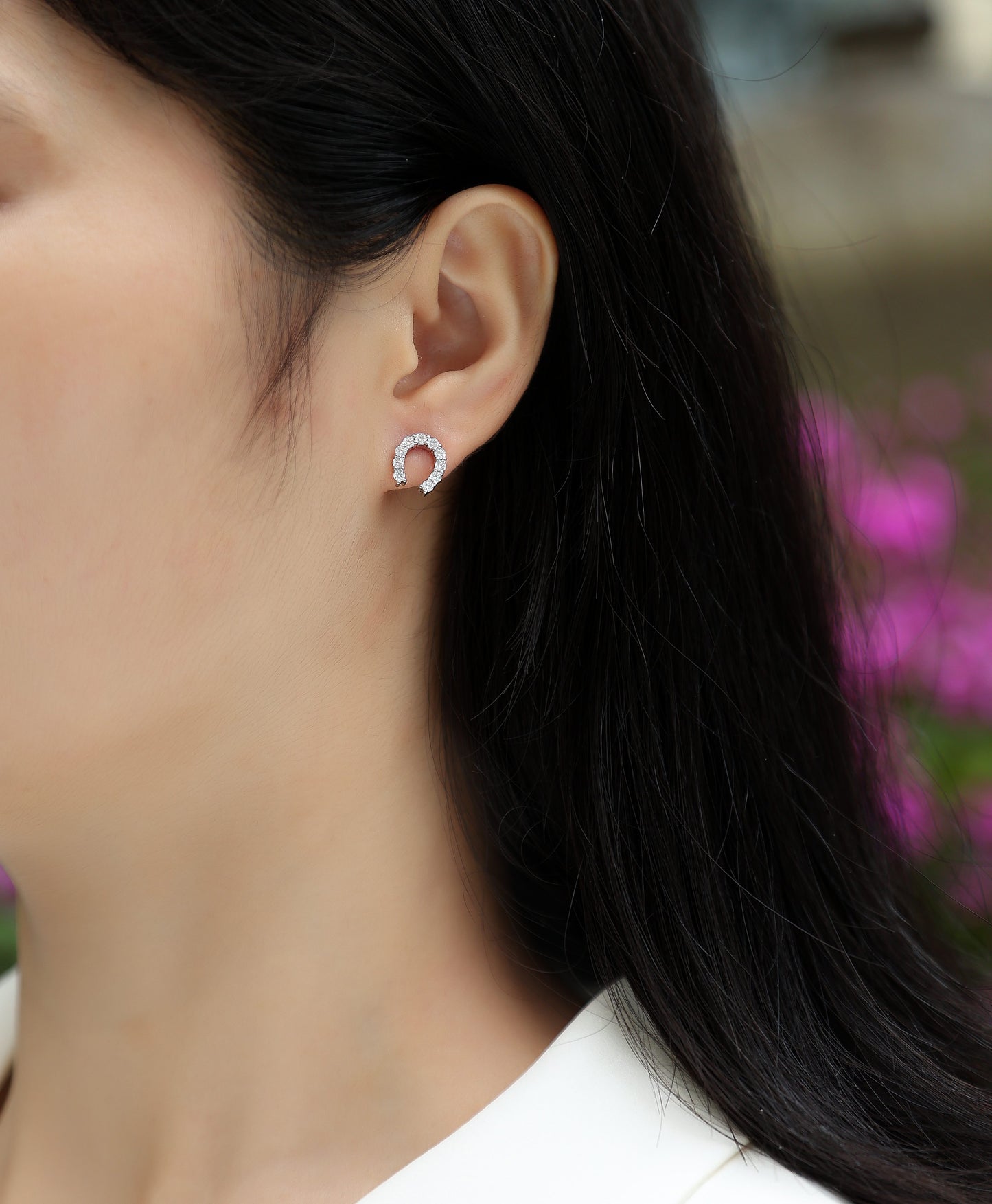 Seize Happiness - Earrings Set With Top-quality Moissanite S925 Silver And Platinum-plated Stud Earrings Are Fashionable And Trendy Accessories That Can Be Tested With A Diamond Pen