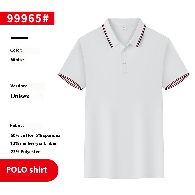 Embroidered Short Sleeved Polo Shirt With Collar For Workwear