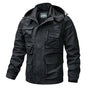 Outdoor Windproof Shell Jacket Loose Plus Size Casual Multi-pocket Workwear Jacket
