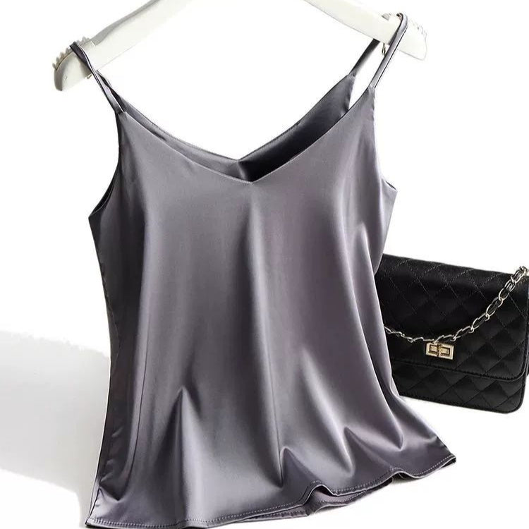 Italian Camisole Women's V-neck Brace Basic White Vest