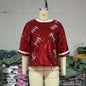 Women's Sequined Top Rugby Casual Loose