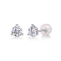 Frozen Frame - Set With 0.5-carat Top-quality Moissanite S925 Silver And Platinum-plated Stud Earrings, A Fashionable And Trendy Accessory That Can Be Tested With A Diamond Pen In Gold Rose Gold