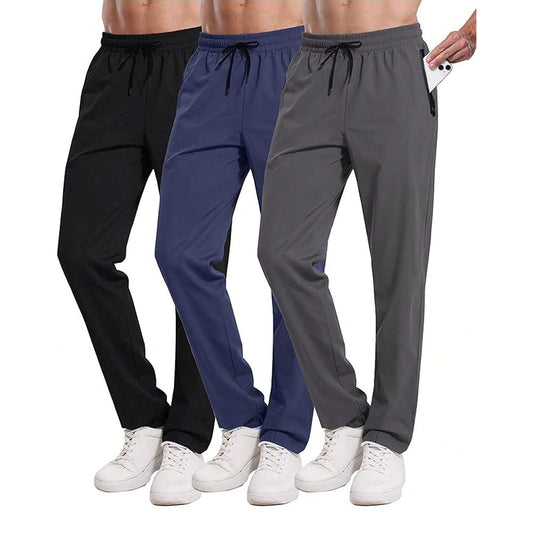 Sports Basketball Running Casual Pants Men's Loose Lace-up Elastic Waist Long Pants