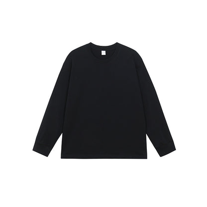 Men's Simple Solid Color Pure Cotton Long Sleeved T-shirt